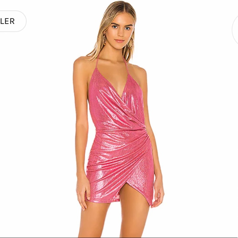 Superdown Metallic Pink dress